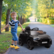 HOMCOM 6V Kids Electric Ride On Car RS Q8 Licensed Toy Car with Remote Control Music Lights USB MP3 Bluetooth for 3-5 Years Old Black