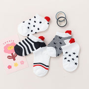 Set of 5 Pairs of Baby Socks with Red Heart
